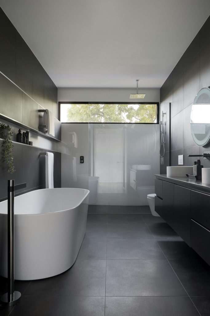 Calm & Uplifting Basement Bathroom Design