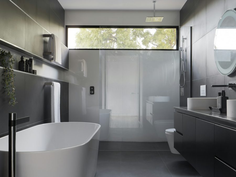 Calm & Uplifting Basement Bathroom Design